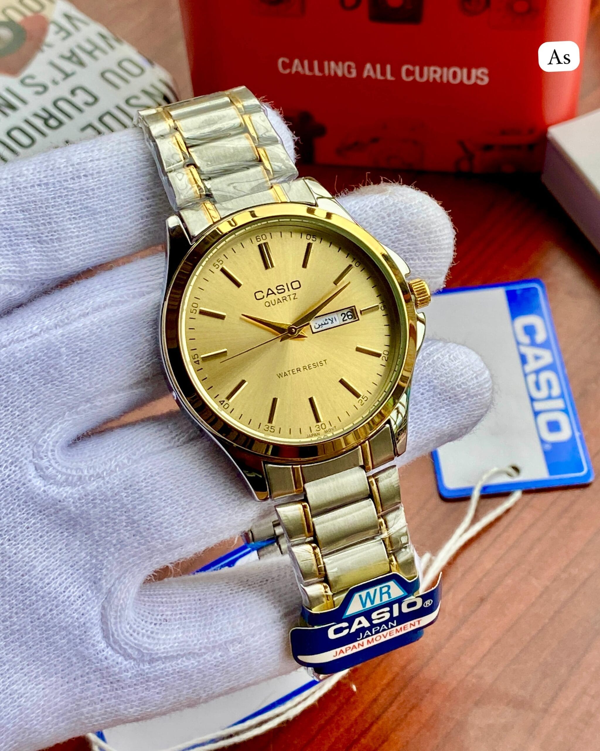 Casio Slim Formal Men’s Watch for Office Wear – Elegant Stainless Steel Quartz Watch 3 Casio Slim Formal Men’s Watch for Office Wear – Elegant Stainless Steel Quartz Watch silver yellow hand view