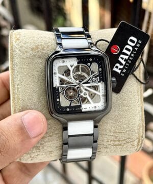 Rado True Square Swis Automatic Limited Edition | Skeleton Dial | High-Tech Ceramic Two-Tone Luxury Watch