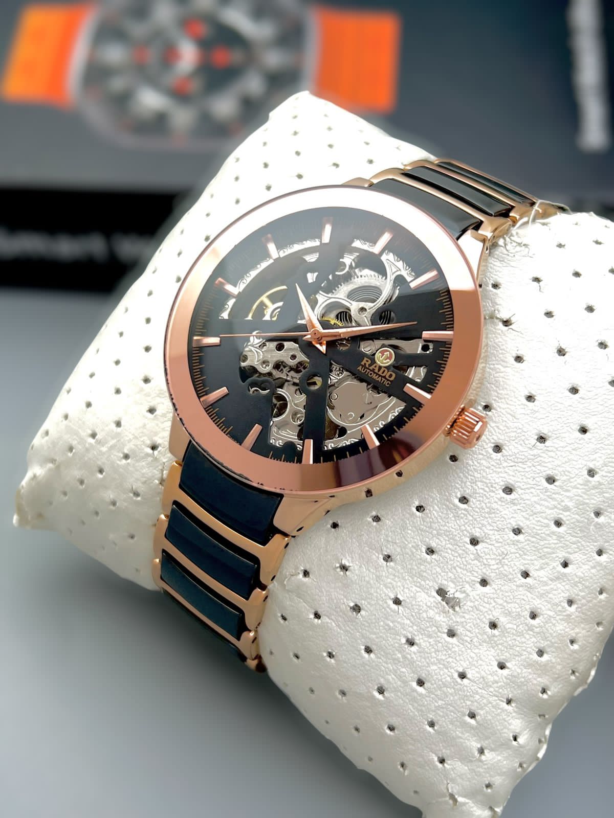 Rado Automatic Jubile Edition | Skeleton Dial with Diamond Markers | Ceramic & Stainless Steel Luxury Watch for Men 6 Rado Automatic Jubile Edition | Skeleton Dial with Diamond Markers | Ceramic & Stainless Steel Luxury Watch for Men - Image 6