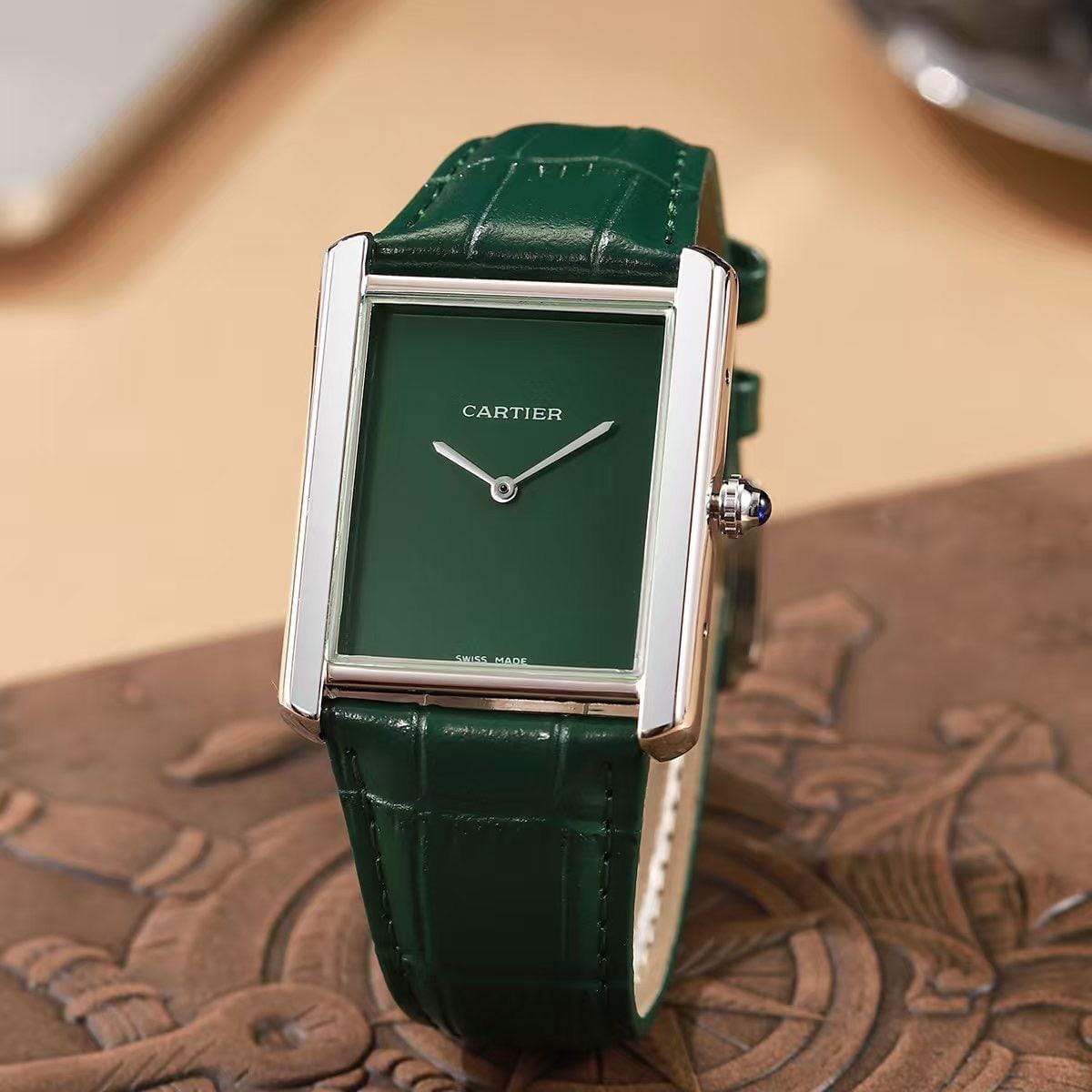 Cartier Santos-Dumont Limited Edition Men’s Watch White Roman Dial Black Leather 1 Cartier Santos-Dumont Limited Edition Men’s Watch