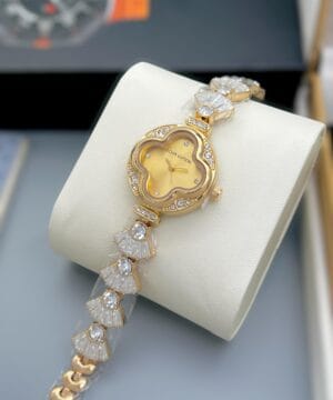 Louis Vuitton Ladies Diamond Watch – Luxury AD Studded Elegant Women’s Watch