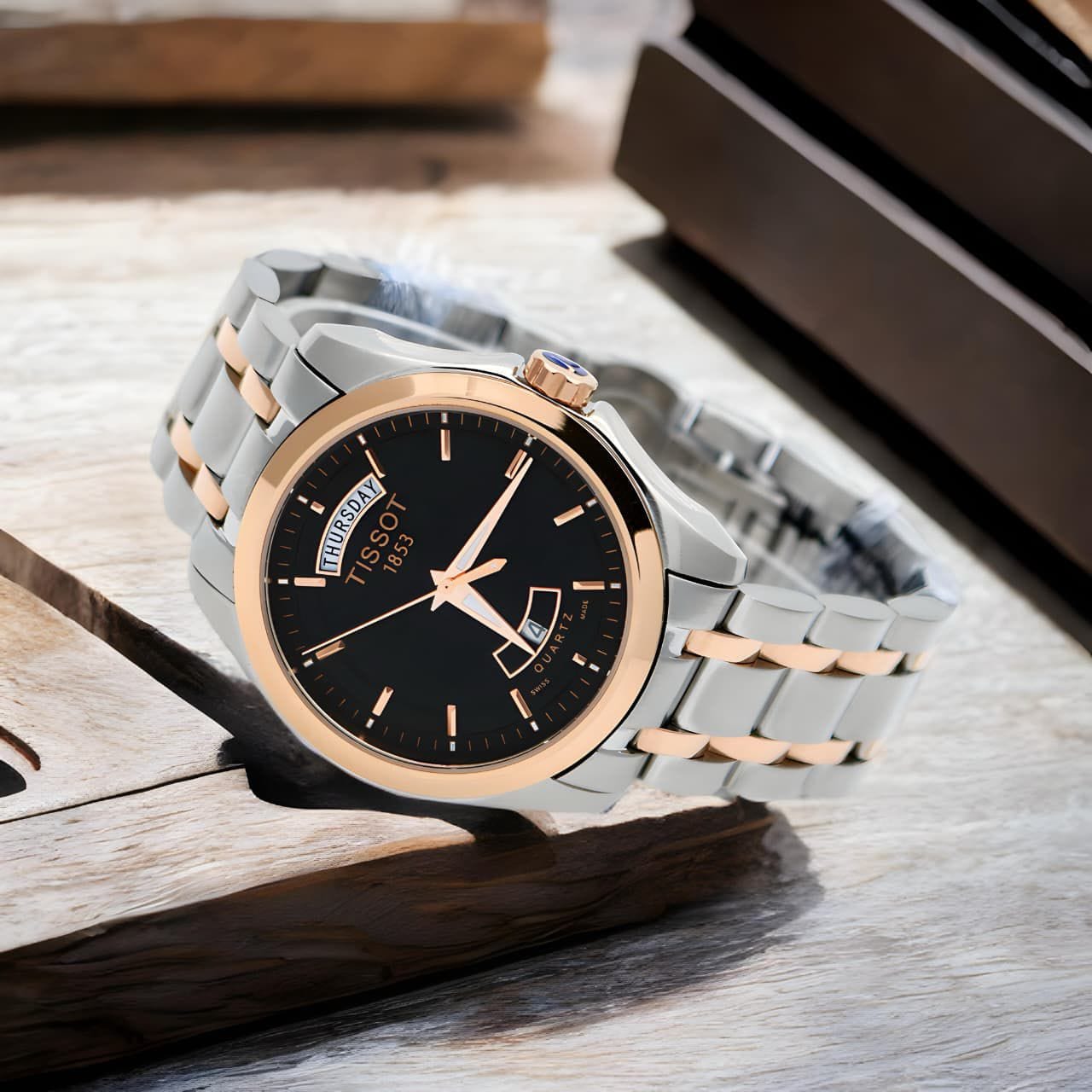 Tissot Couturier 7AA Premium Day-Date Men’s Chronograph Watch 4 Tissot Couturier 7AA Premium Day-Date Men’s Chronograph Watch side view