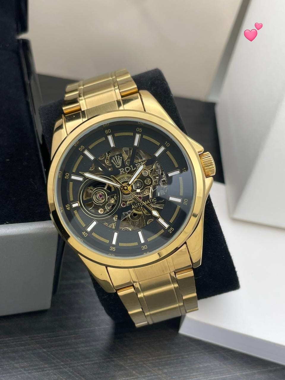 Rolex Submariner 7AAA Automatic Watch | Premium Collection | Stainless Steel Gold Edition (42mm) 3 Rolex Submariner 7AAA Automatic Watch golden colour black dial