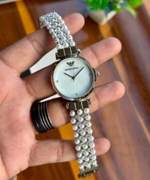 Emporio Armani Pearl, Beaded Rose Gold Watch