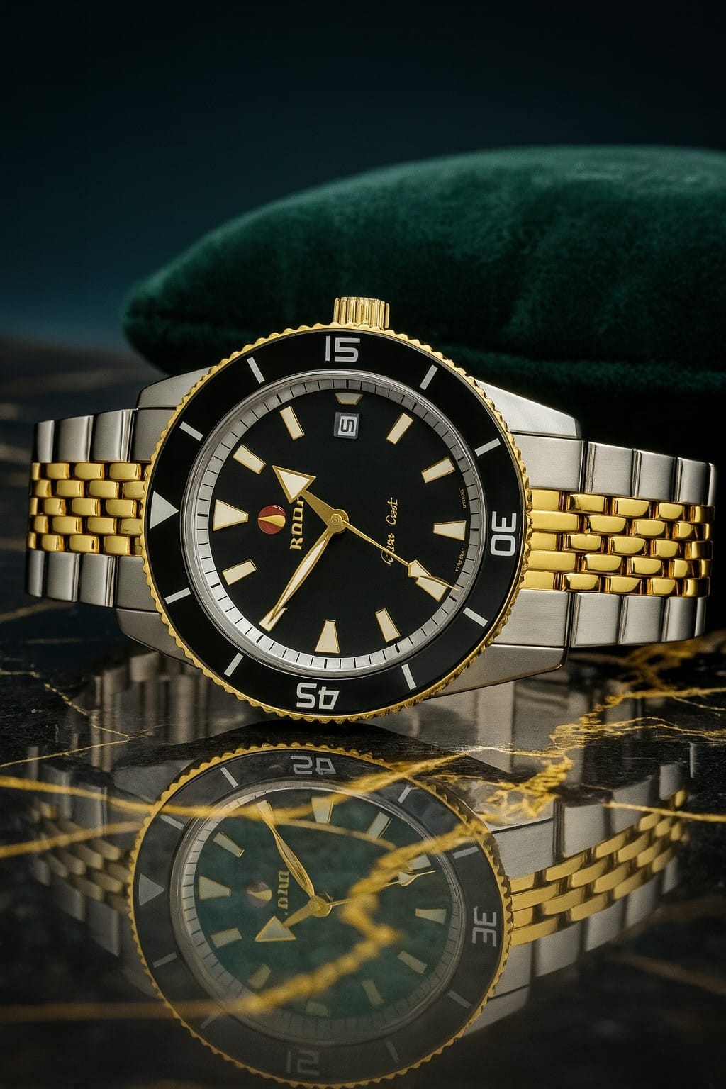 Rado Captain Cook 7AAA Premium Watch Black Dial | Ceramic Rotating Bezel Stainless Steel Automatic Edition 2 Rado Captain Cook 7AAA Premium Watch Black Dial luxuryous view