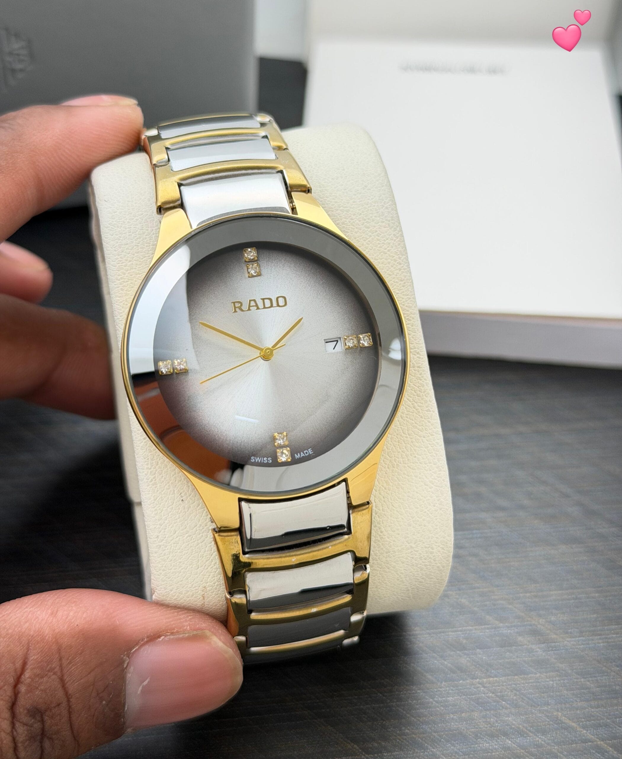 Rado Men’s Premium quality Watch Original Model All Working Functions Stainless Steel Luxury Edition 4 Rado Men’s Premium quality Watch Original Model live front view