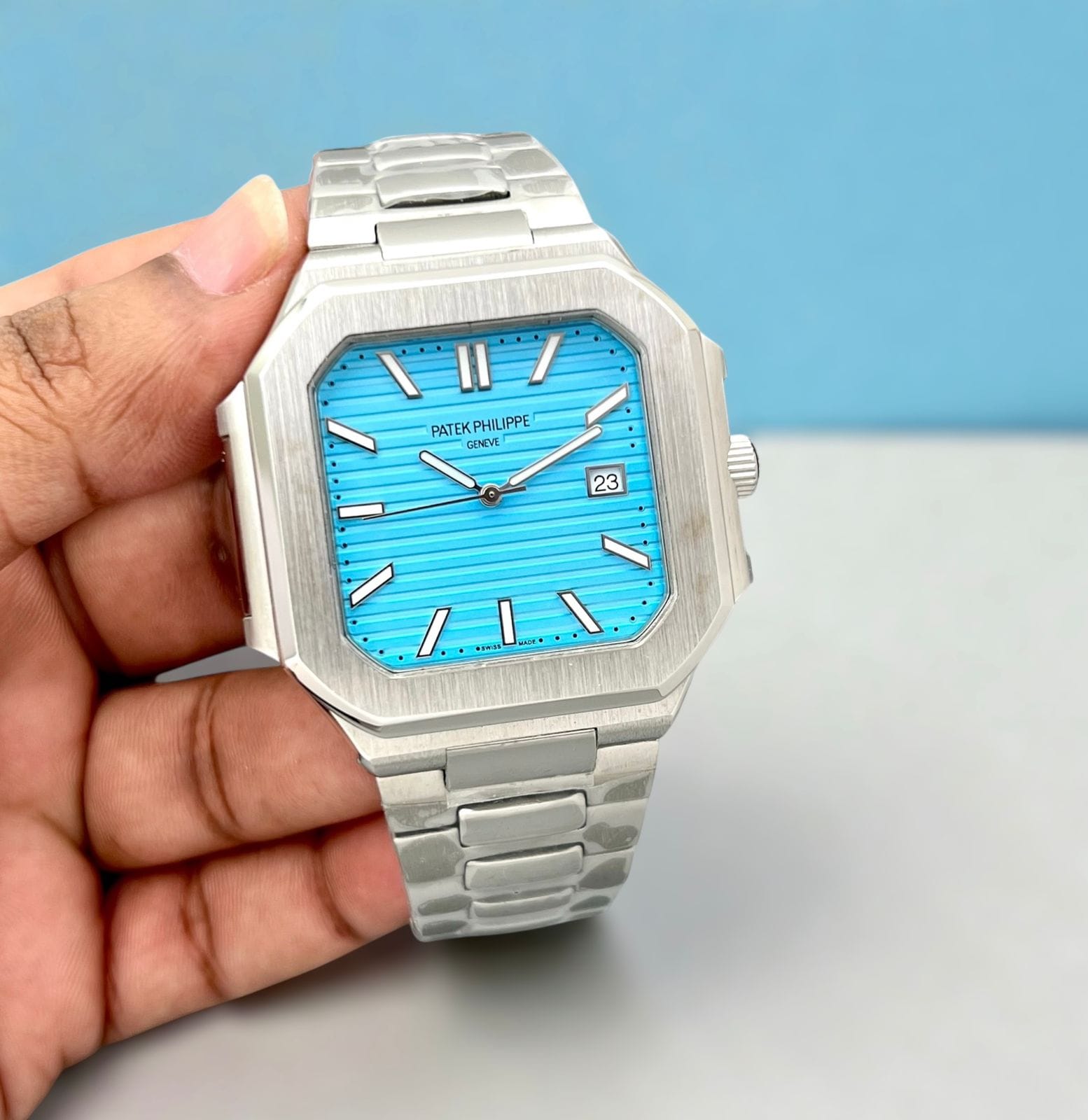 Patek Philippe Nautilus Men’s Premium Watch Rose Gold–Silver Case • Octagonal Dial 7AAA Original Quartz Edition 2 Patek Philippe Nautilus Men’s Premium Watch Rose Gold–Silver Case • Octagonal Dial 7AAA Original Quartz Edition - Image 2