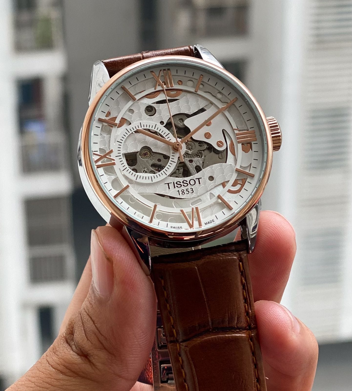 Tissot Le Locle Automatic Men’s Premium quality Watch Classic Dial • Brown Leather Strap 7AA Powermatic-Style Automatic Edition 3 Tissot Le Locle Automatic dial view