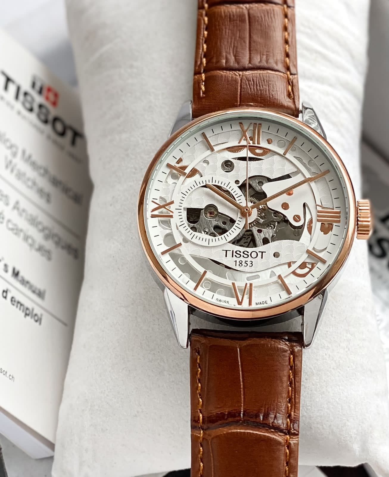 Tissot Le Locle Automatic Men’s Premium quality Watch Classic Dial • Brown Leather Strap 7AA Powermatic-Style Automatic Edition 4 Tissot Le Locle Automatic front view