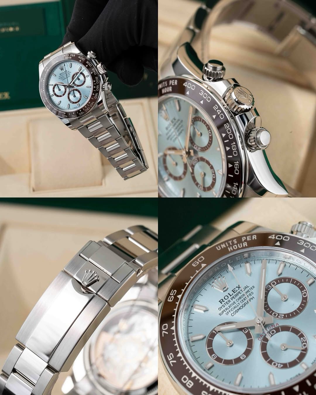 Rolex Daytona Master Copy – Premium Automatic Chronograph Watch 4 Rolex Daytona Master Copy Side View Stainless Steel Crown and Pushers