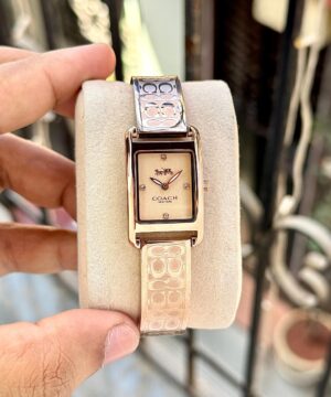 Luxury watches 14 Coach Allie Slim 14503382 women’s rose gold rectangular watch