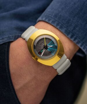 Rado Diastar gold automatic watch on wrist