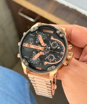 Diesel DZ7313 Mr Daddy 2.0 rose gold black dial men watch