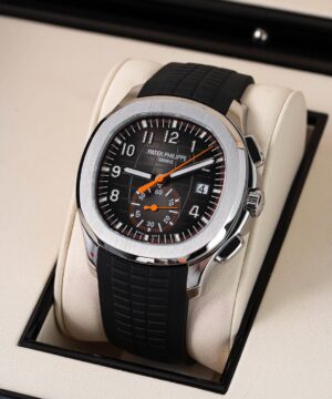 patek philippe aquanaut 5968a-001 7aa premium automatic chronograph black dial watch