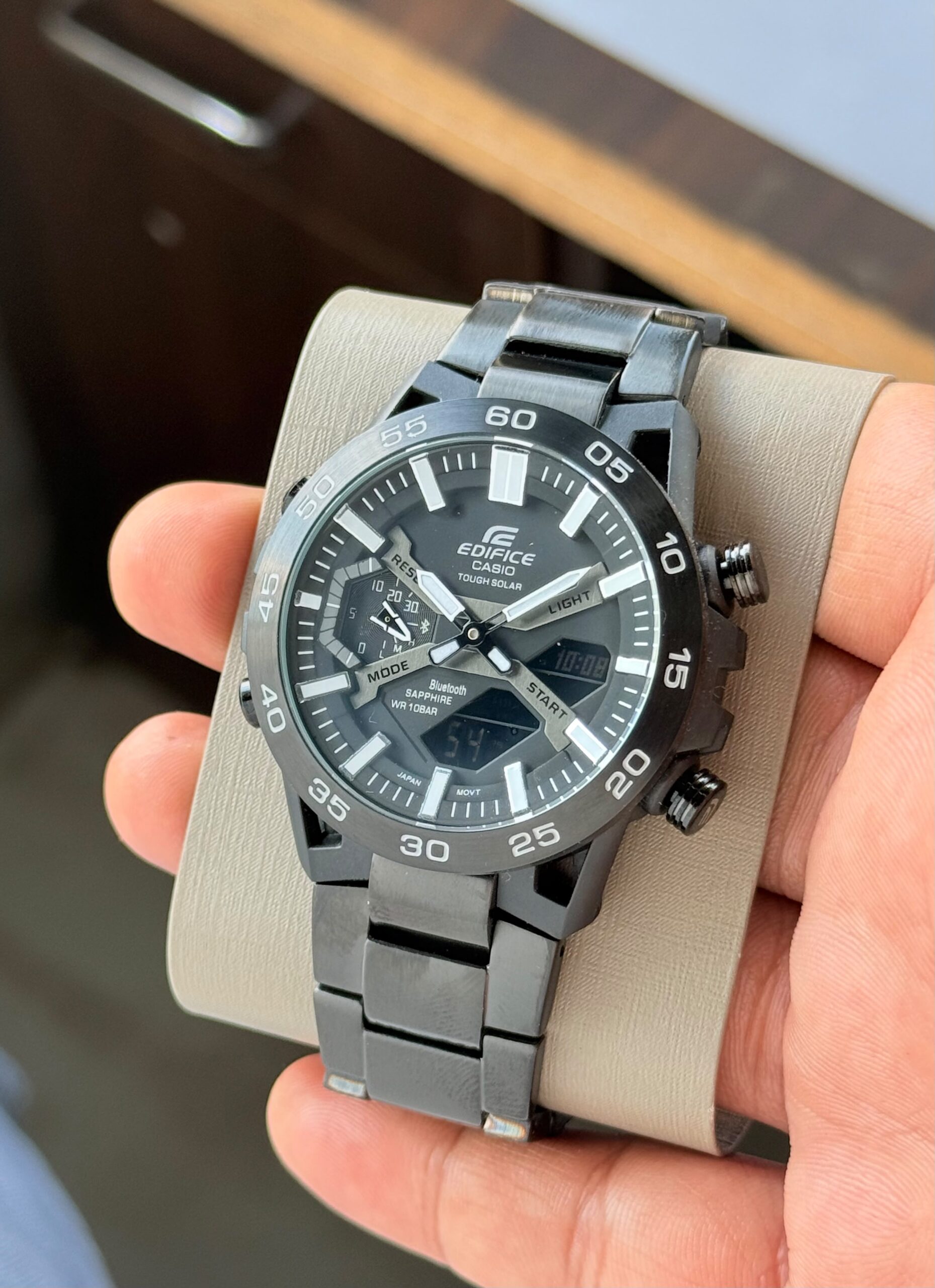 Casio Edifice ECB-2000DC 7AAA Premium Bluetooth Solar Men's Watch | Black Stainless Steel Strap 4 Casio Edifice ECB-2000DC Black Steel Men's Watch