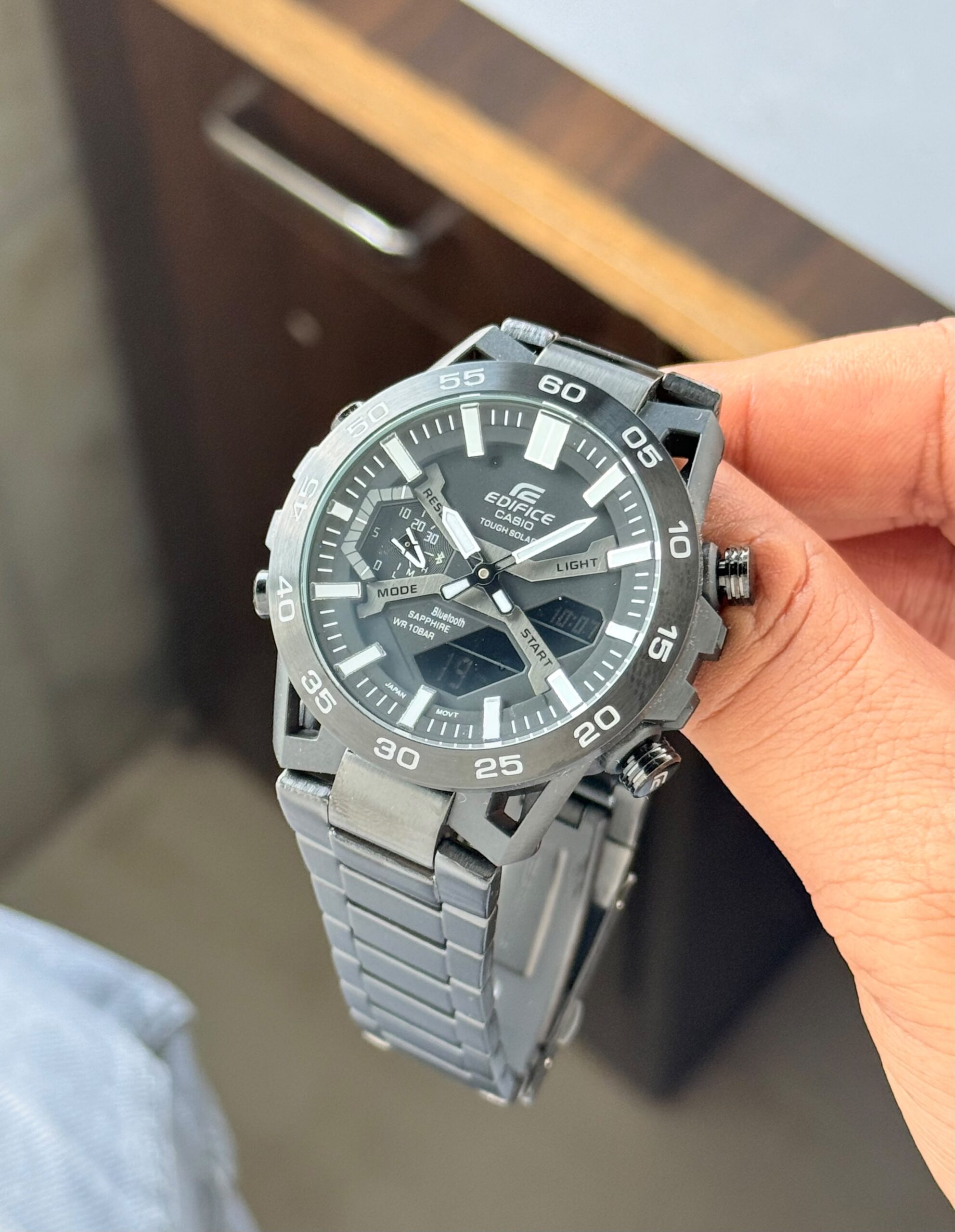 Casio Edifice ECB-2000DC 7AAA Premium Bluetooth Solar Men's Watch | Black Stainless Steel Strap 3 Casio Edifice Multifunction Black Stainless Steel Watch
