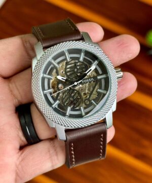 Fossil ME3254 7AA Premium Automatic Skeleton Dial Men's Watch Brown Leather Strap