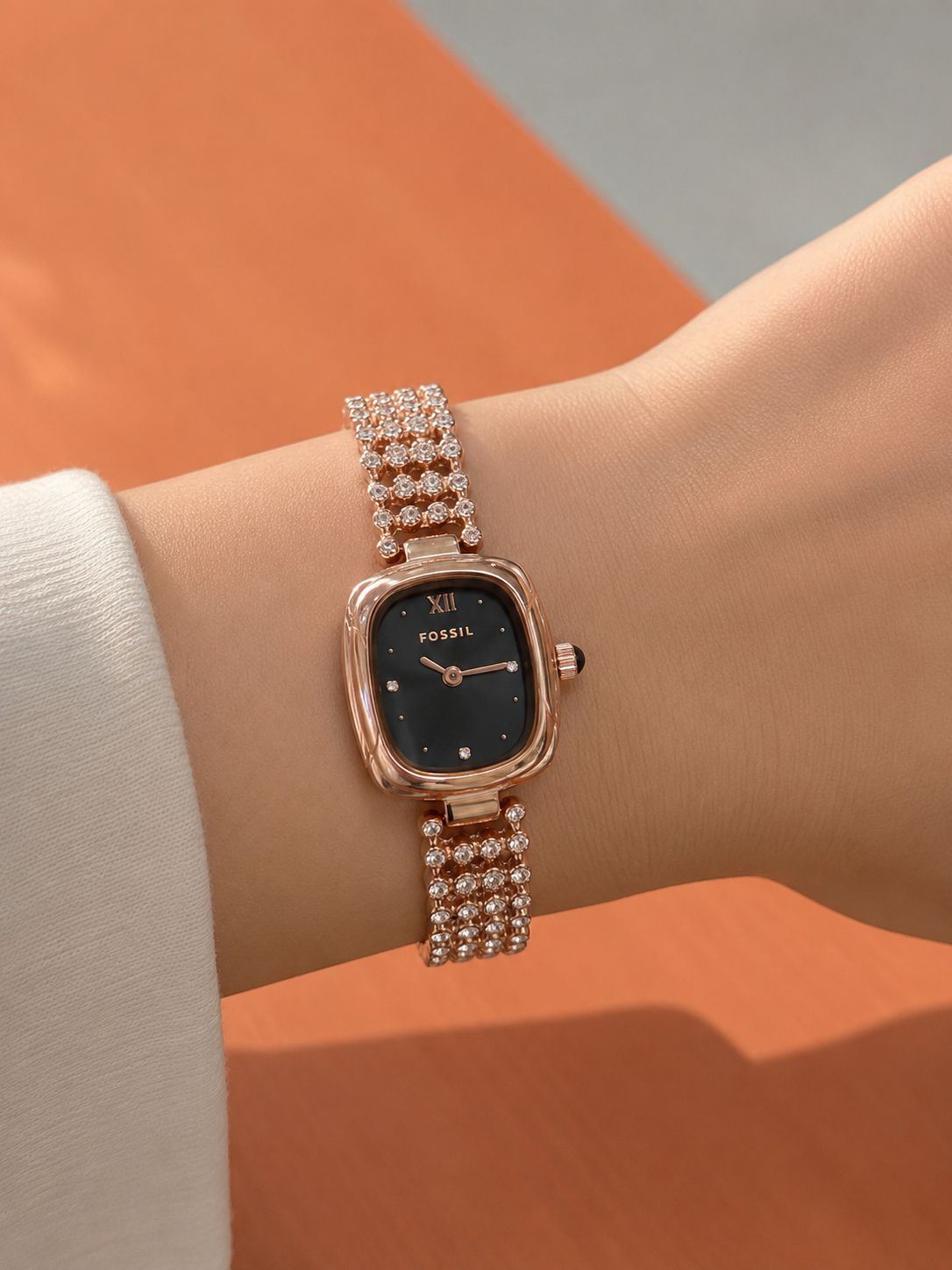 Fossil Olive Series 7AA Premium Quartz Movement Women's Watch | Rose Gold Bracelet 1 Fossil Olive Series 7AA Premium Quartz Women's Watch Rose Gold Bracelet