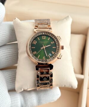 louis vuitton tambour 7a premium green dial women watch