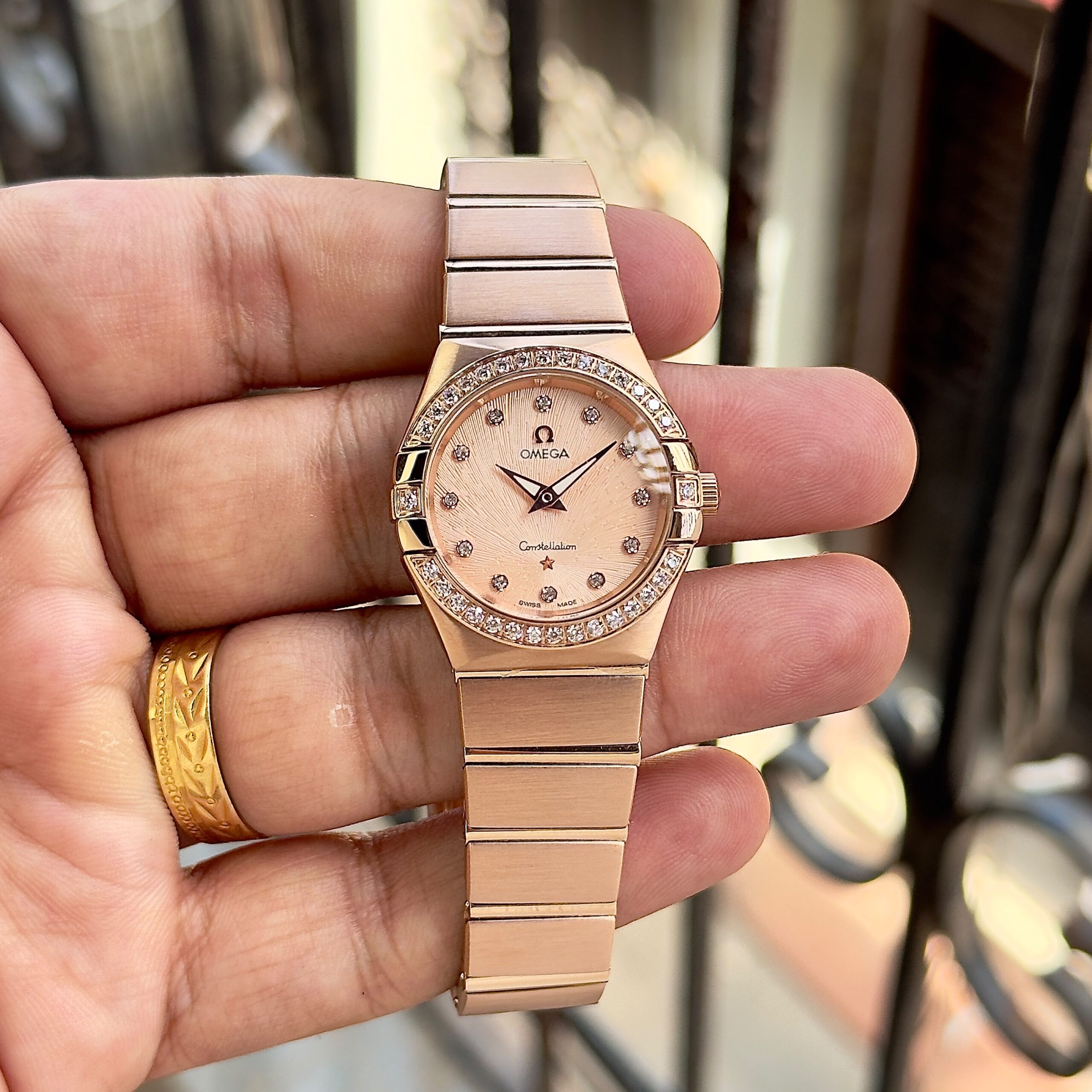Omega Constellation 7AA Premium Rose Gold Diamond Dial Women's Watch 2 Omega Constellation 7AA Premium Rose Gold Diamond Dial Women's Watch - Image 2