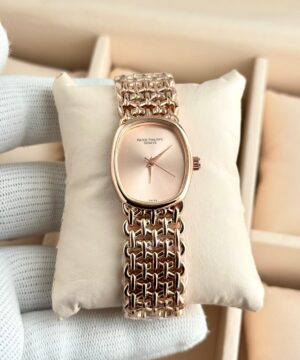 Patek Philippe ellipse 7a watch rosegold pink dial