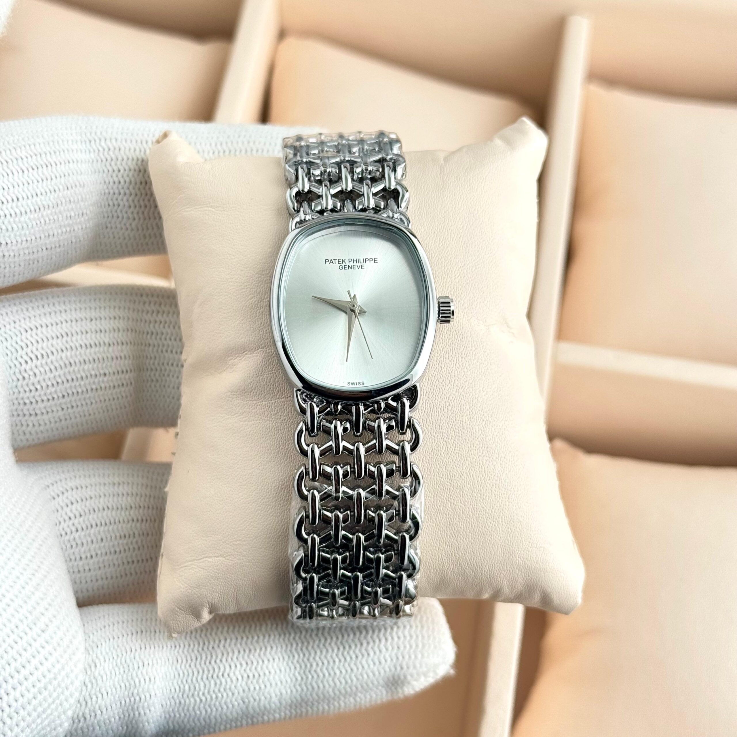 Patek Philippe Ellipse 7a Ladies Watch Premium Quality | Square Dial Stainless Steel 11 Patek Philippe ellipse watch silver dial ladies watch