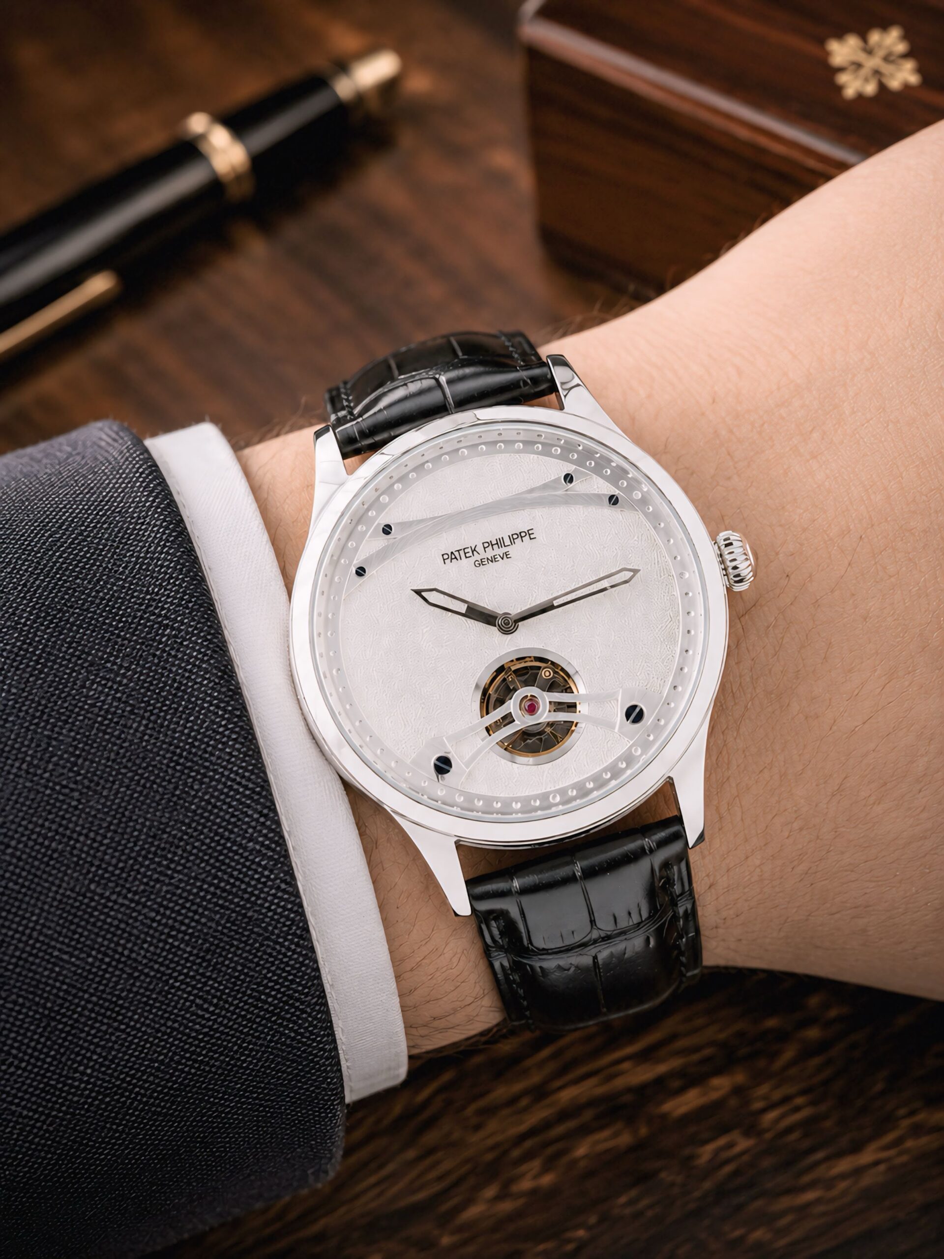Patek Philippe Tourbillon 7AAA Premium Automatic Watch For Men | Open Heart Luxury Edition 2 patek philippe tourbillon 7aaa premium watch on wrist