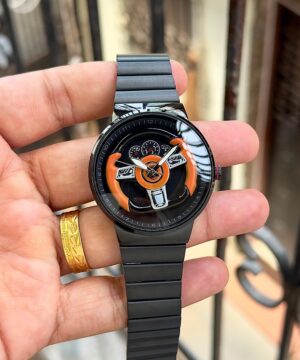 porsche steering 7aa wheel watch black stainless steel watch
