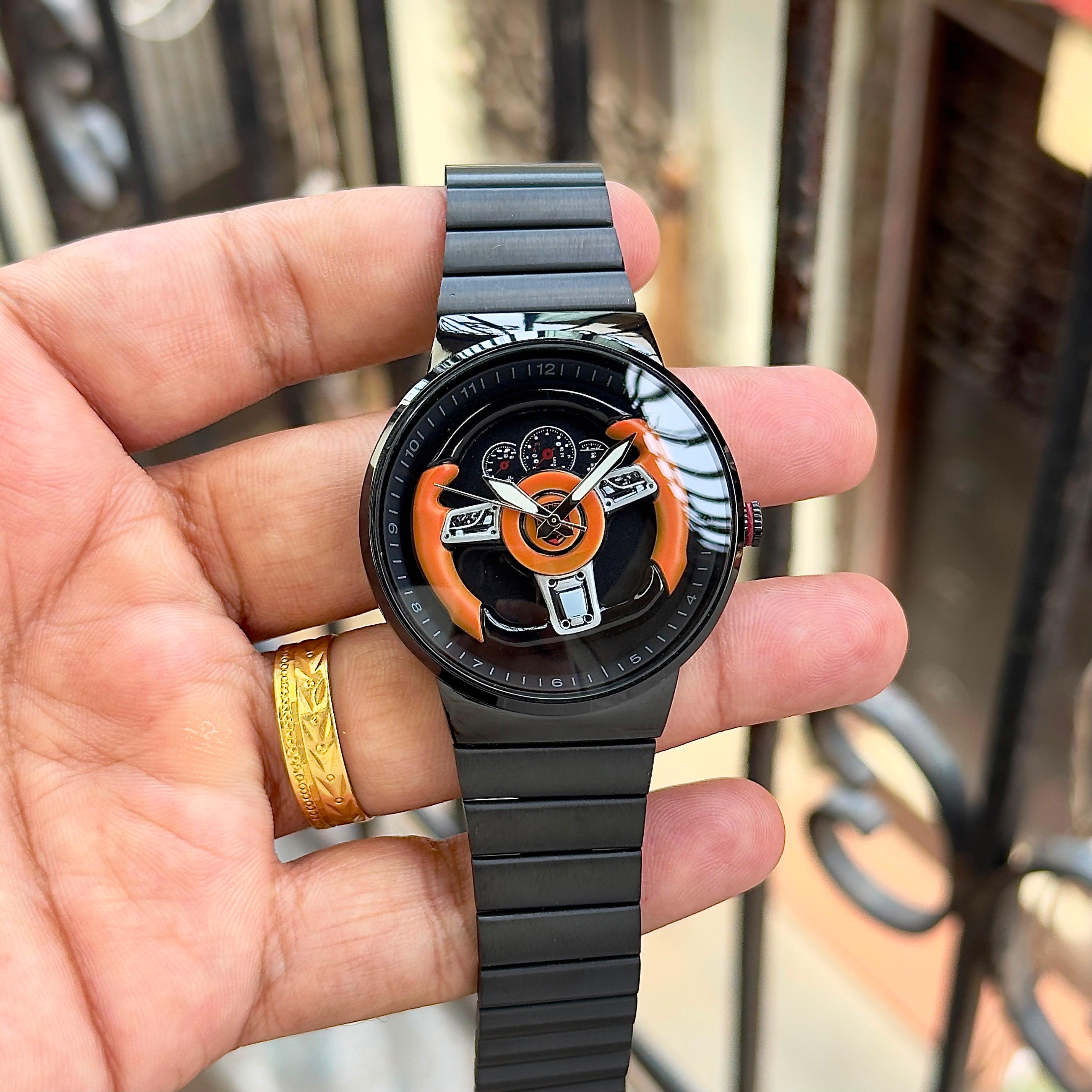 Porsche Steering 7aa wheel watch for Men Sport Stainless Steel Belt 1 porsche steering 7aa wheel watch black stainless steel watch