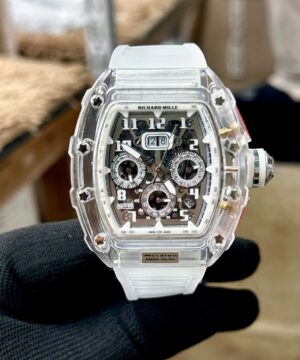 richard mille rm 50-03 white rubber strap watch