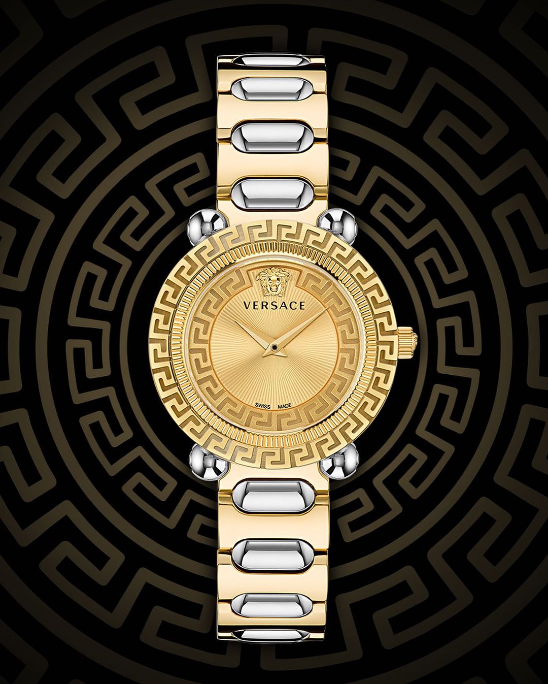 Versace VE6I00423 7AA Women Watch 7AA Premium Gold Stainless Steel Luxury Watch 3 versace ve6i00423 women watch gold stainless steel bracelet