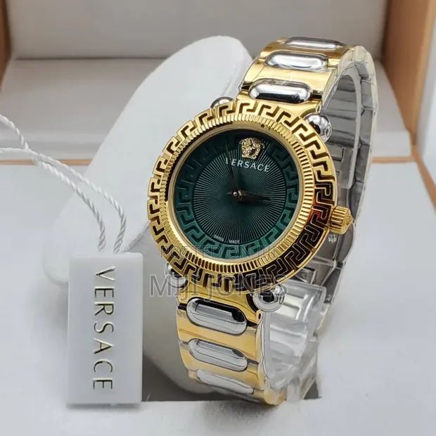 Versace VE6I00423 7AA Women Watch 7AA Premium Gold Stainless Steel Luxury Watch 6 versace ve6i00423 women watch luxury green dial variant
