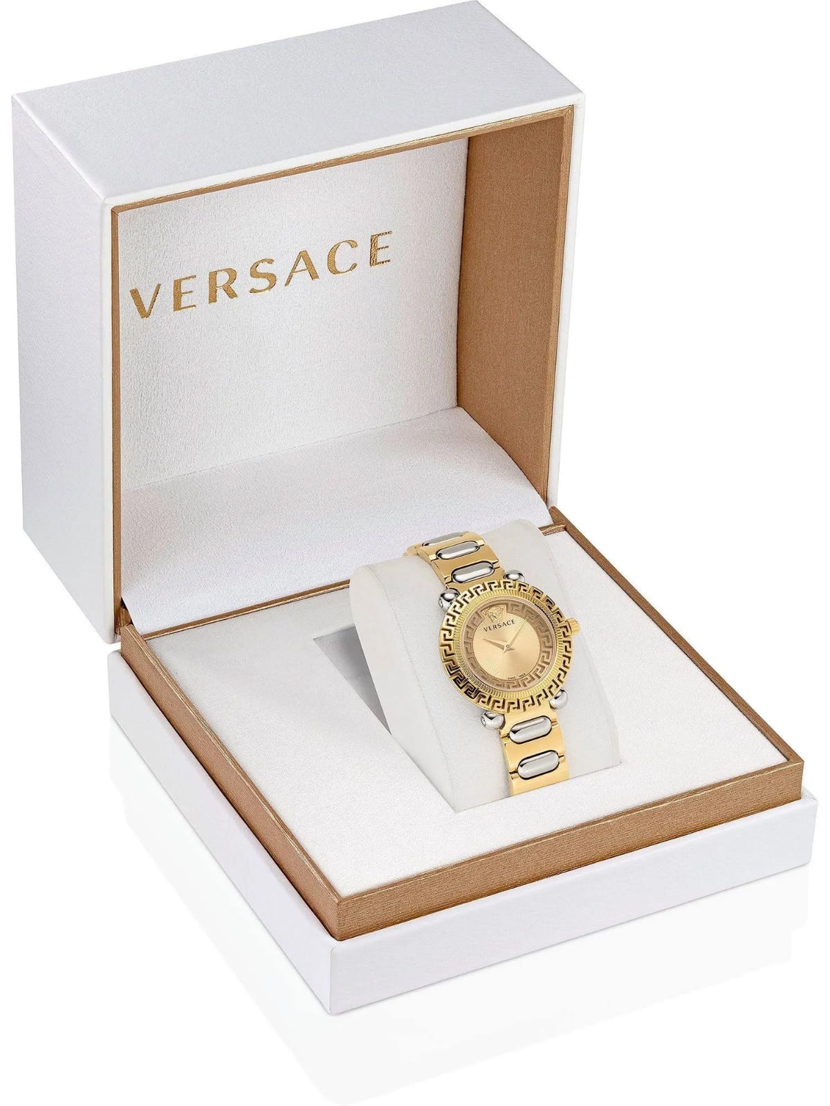 Versace VE6I00423 7AA Women Watch 7AA Premium Gold Stainless Steel Luxury Watch 5 versace ve6i00423 women watch luxury fashion accessory