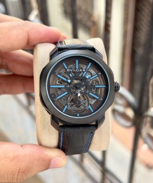 Bvlgari Octo Roma Skeleton Black Blue Automatic Watch