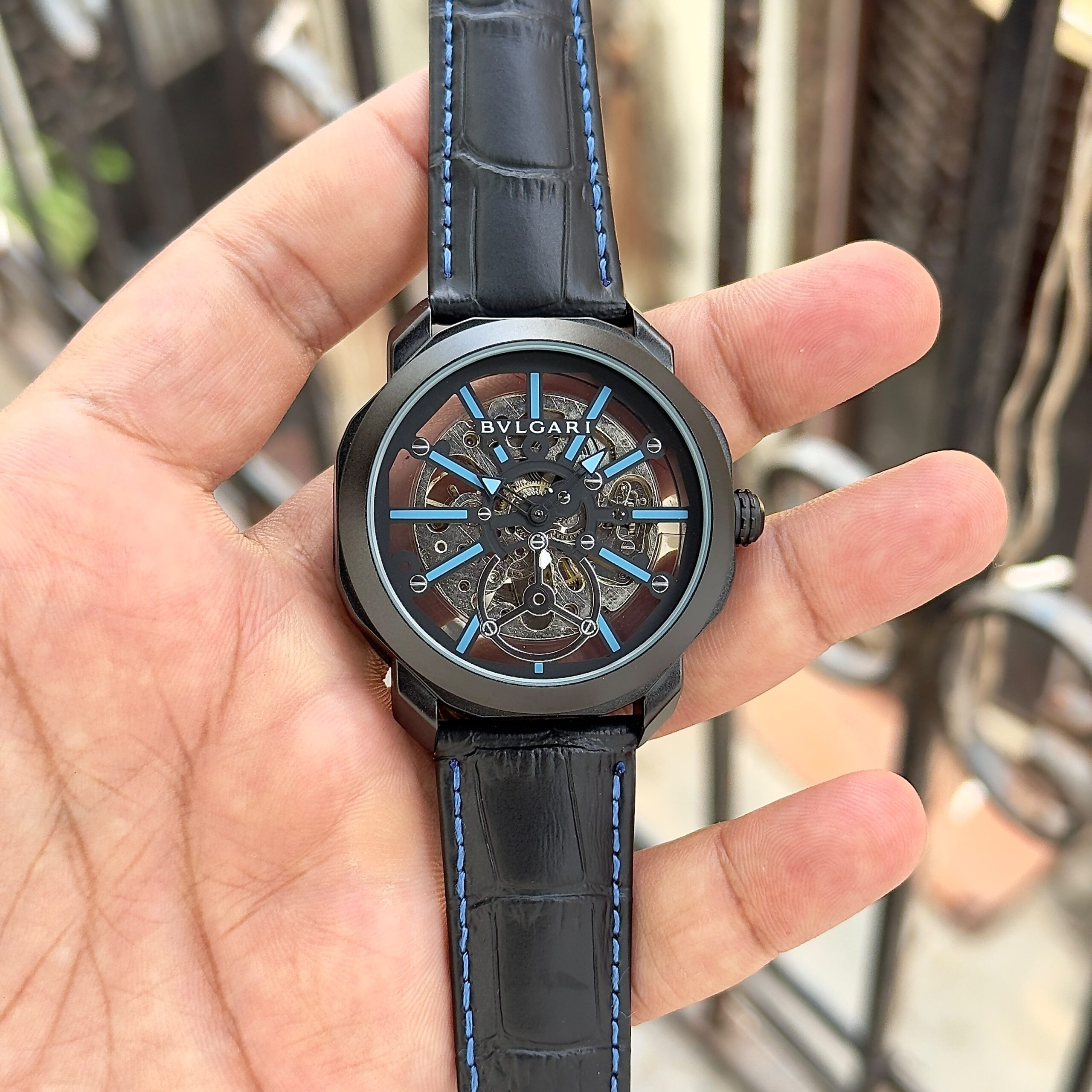 Bvlgari Octo Roma Skeleton 7AA Automatic Men's Watch 2 Bvlgari Skeleton Automatic Blue Edition