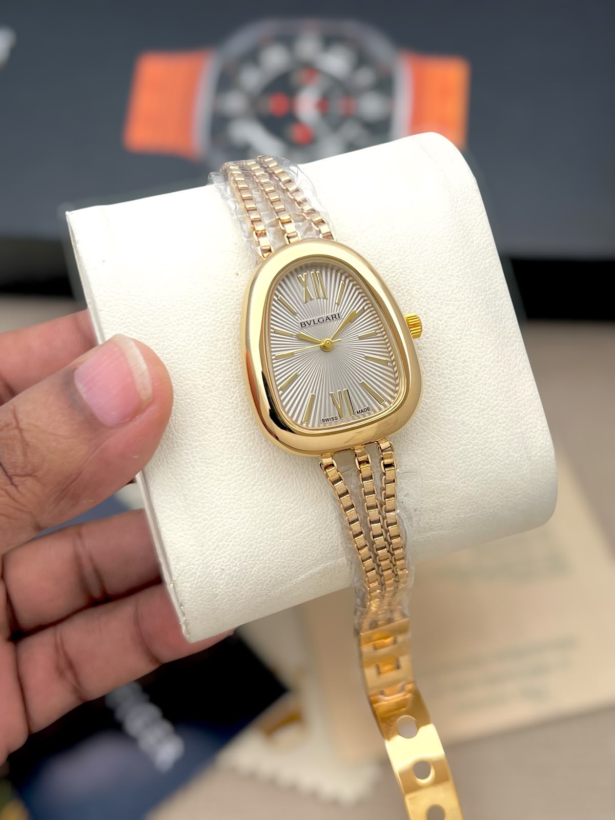 Bvlgari Serpenti Seduttori 7AA Quartz Women's Bracelet Watch 9 Bvlgari Gold Grey Dial Women's Watch