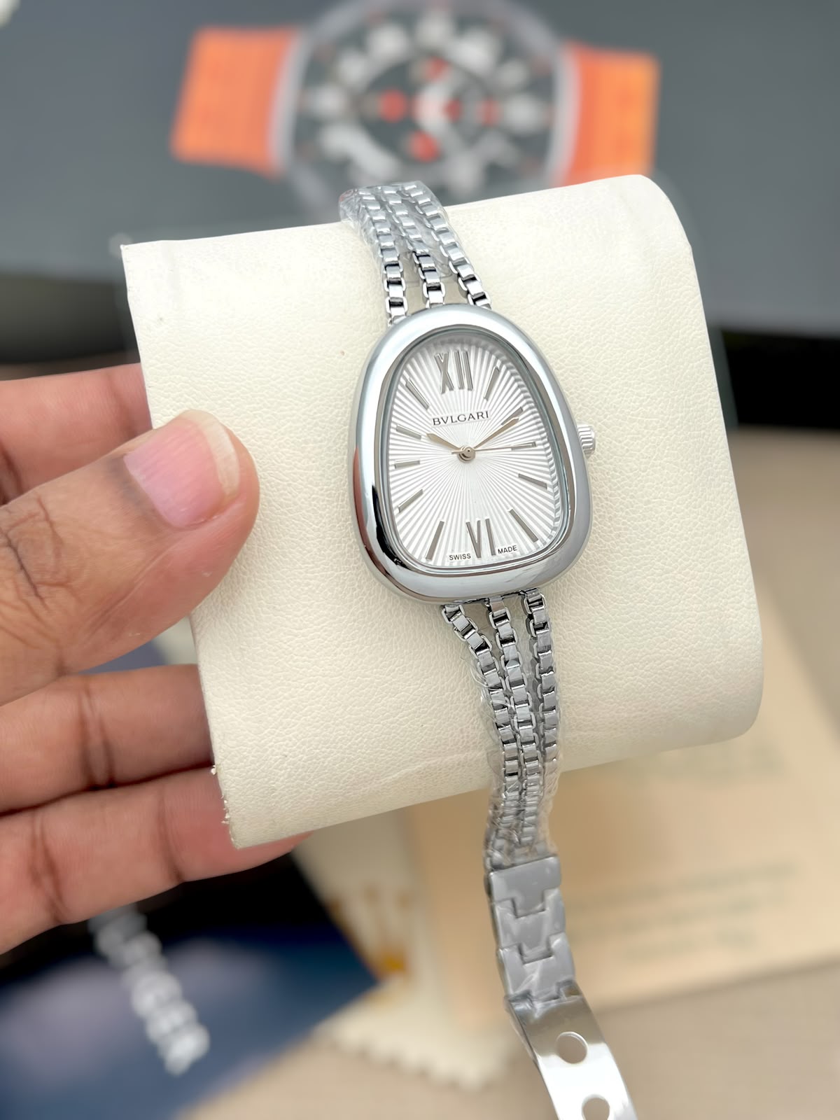 Bvlgari Serpenti Seduttori 7AA Quartz Women's Bracelet Watch 2 Bvlgari Silver White Dial Women's Watch