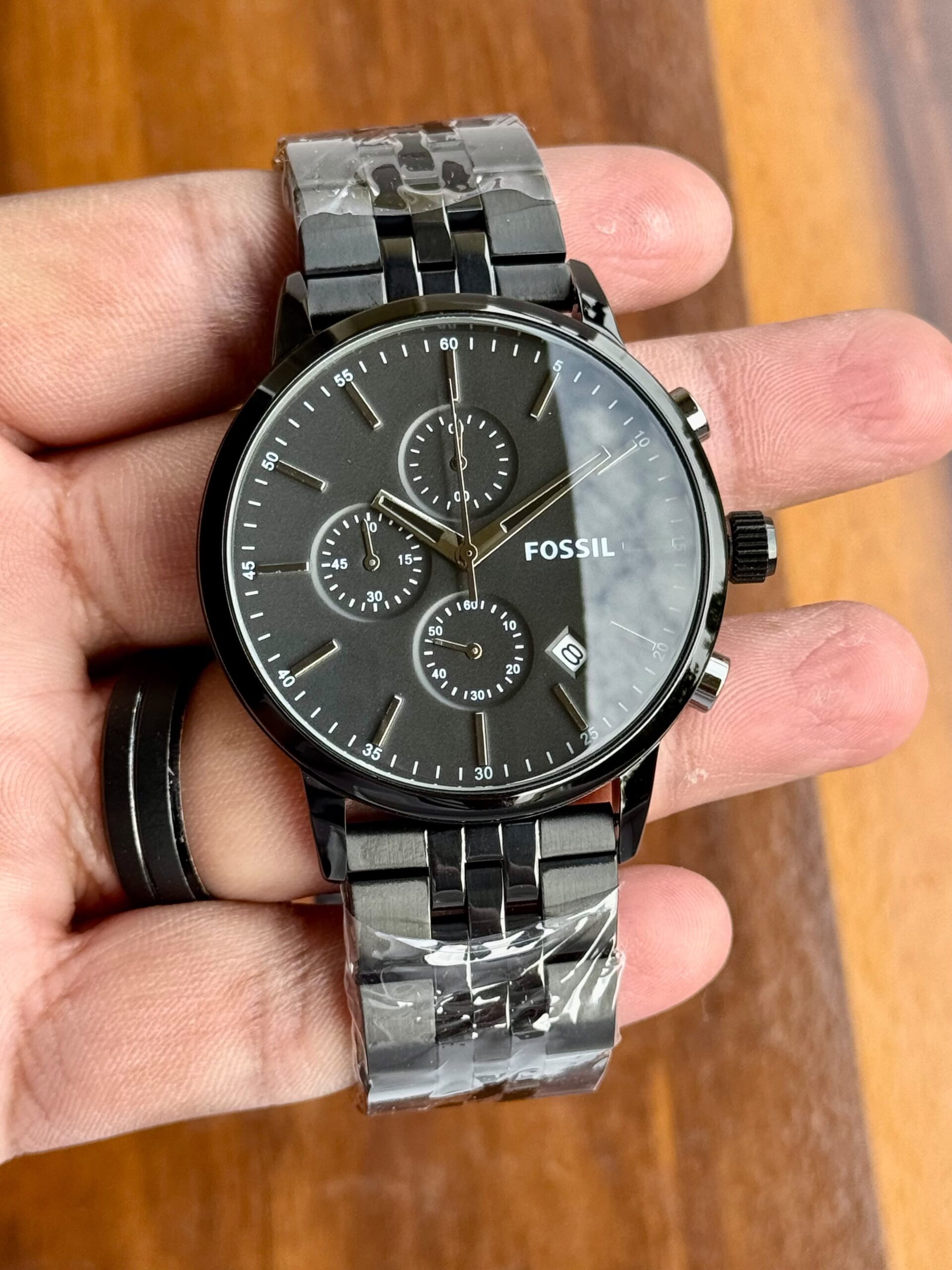 Fossil Luther 7A Quartz Men's Chronograph Watch Stainless Steel Bracelet 7 Fossil Luther all black quartz chronograph watch