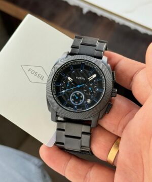 Fossil Machine FS6098 | 7AA Black Ion-Plated Chronograph Men's Watch
