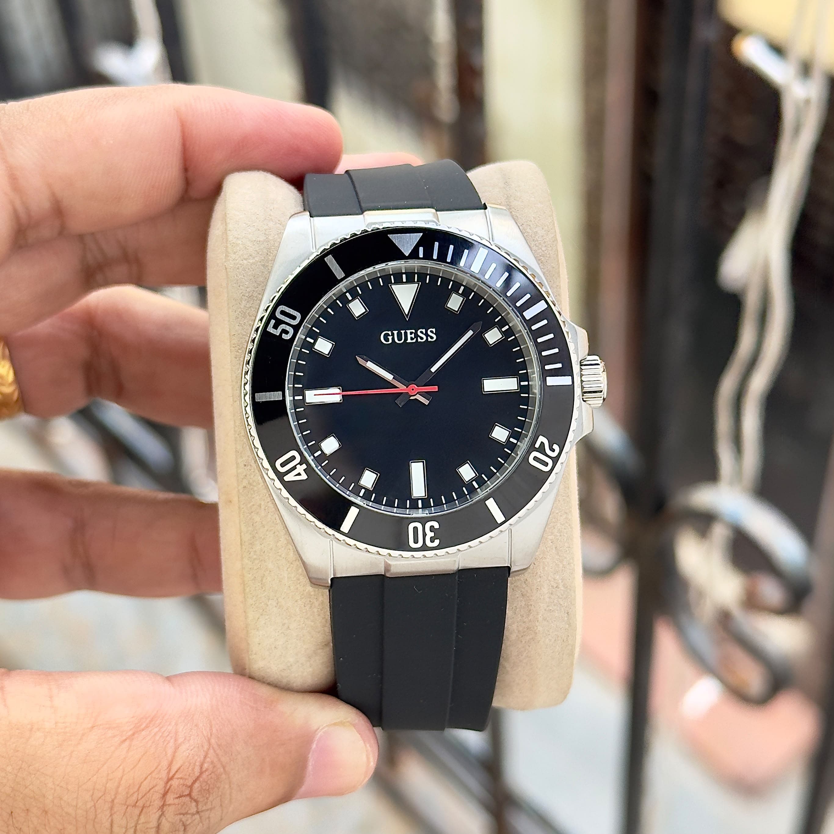 Guess GW0969G1 7A Quartz Silicone Strap Men's Watch 2 Guess GW0969G1 Sports Watch Display Image