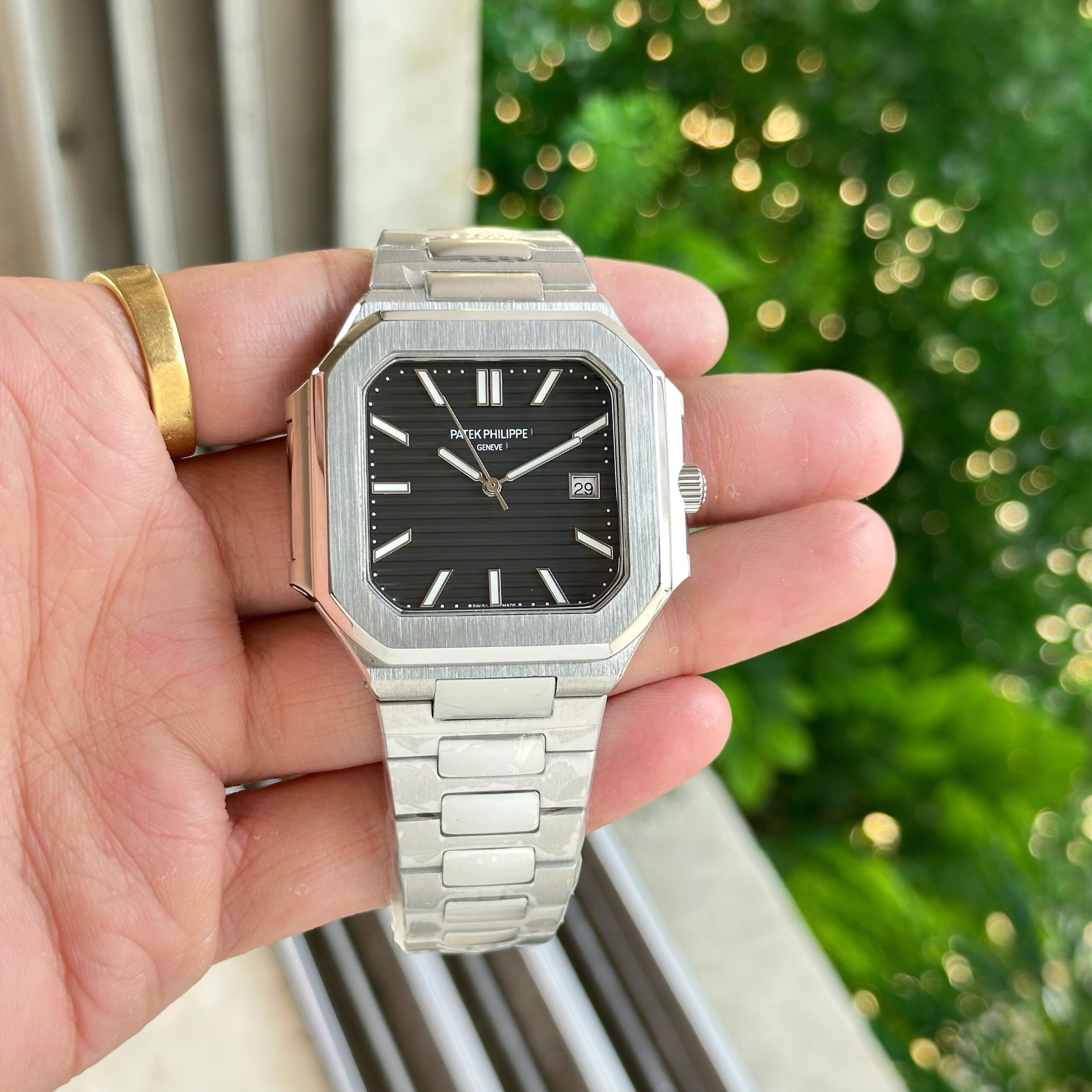 Patek Philippe Cubitus 7aa Black Dial Premium Men's Watch | Japanese Movement | Stainless Steel 1 Patek Philippe Cubitus 7AA Premium Men's Watch Black Dial