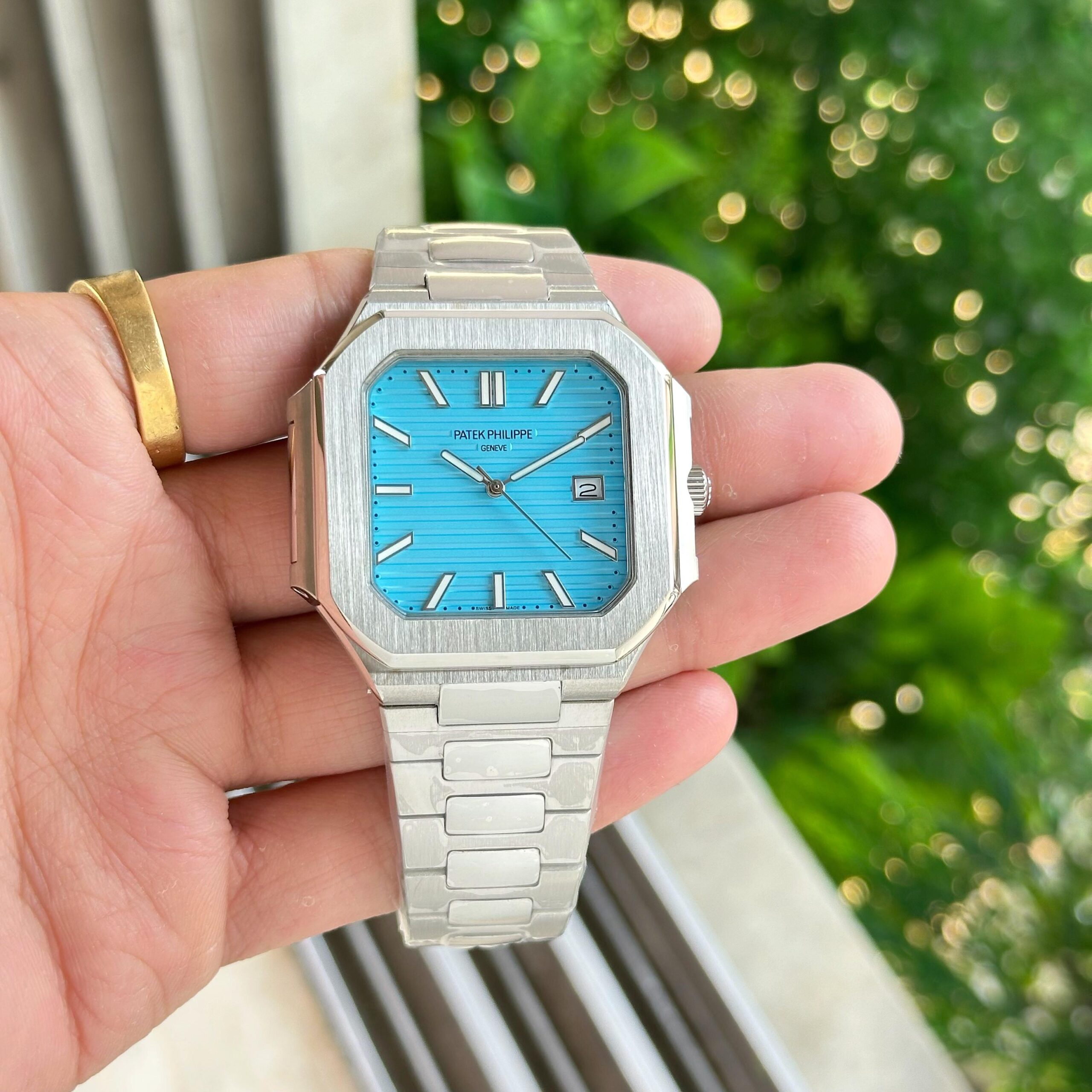 Patek Philippe Cubitus 7aa Black Dial Premium Men's Watch | Japanese Movement | Stainless Steel 2 Patek Philippe Cubitus Ice Blue Dial Watch