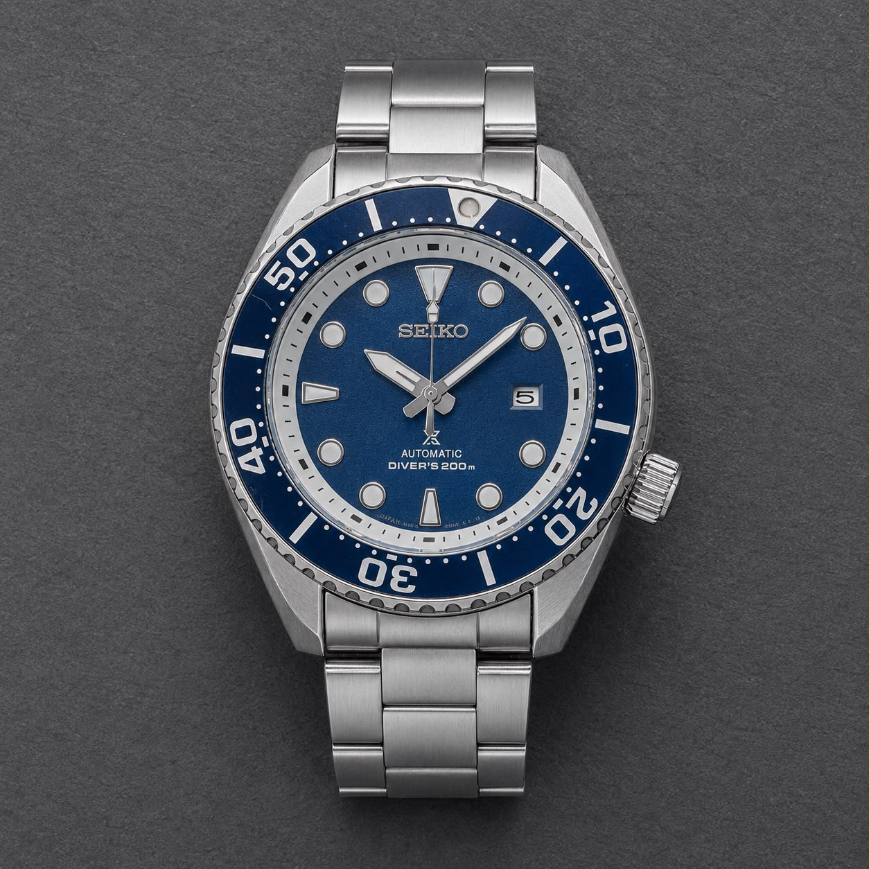 Seiko Prospex 7AA Premium Automatic diver Men's Watch | 43mm Stainless Steel 5 Seiko Prospex Blue Dial Diver Watch