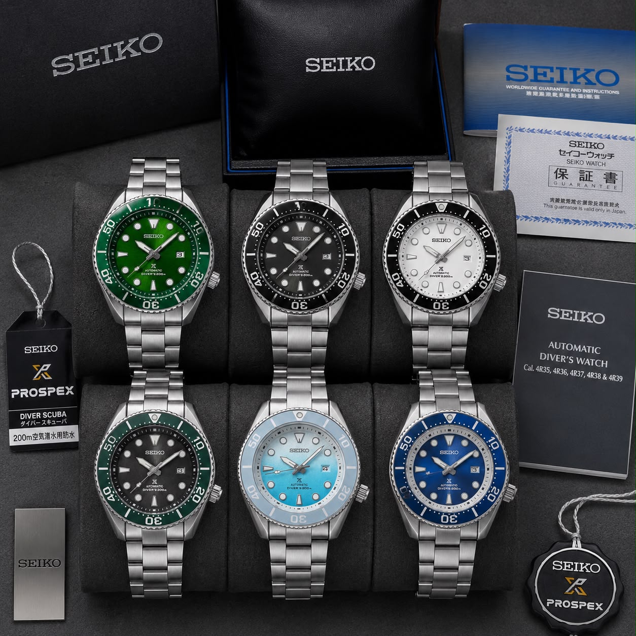 Seiko Prospex 7AA Premium Automatic diver Men's Watch | 43mm Stainless Steel 8 Seiko Prospex Diver Watch colour options