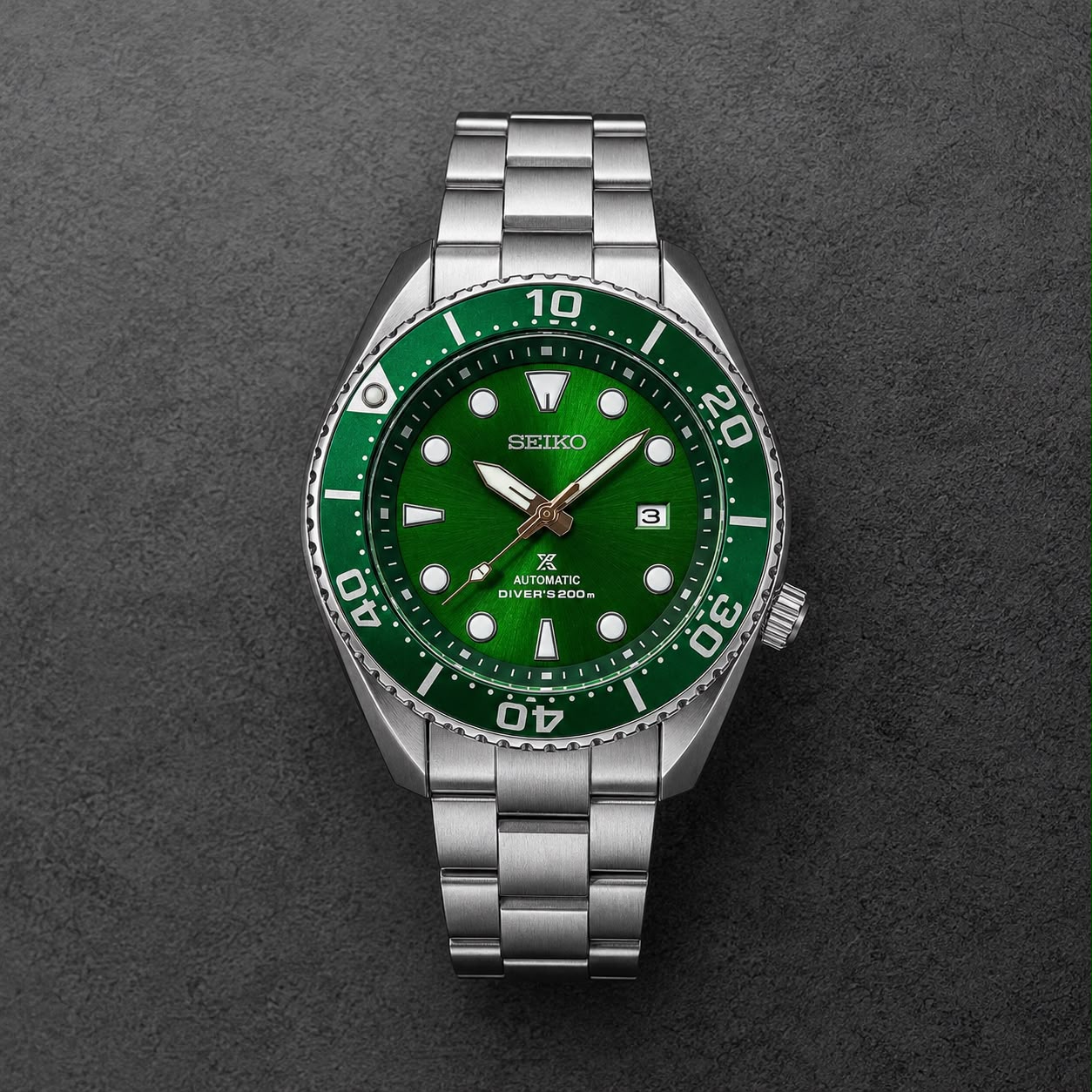 Seiko Prospex 7AA Premium Automatic diver Men's Watch | 43mm Stainless Steel 3 Seiko Prospex Green Dial Diver Watch