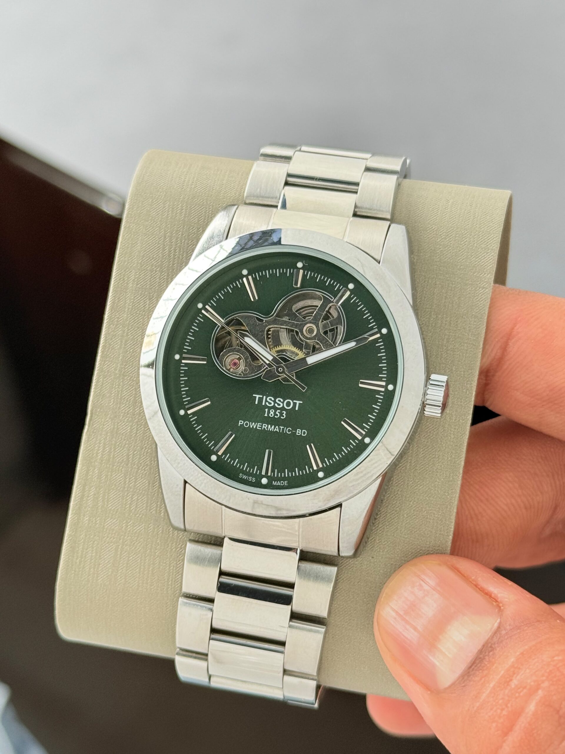 Tissot Gentleman Powermatic 80 Open Heart 7AA Automatic Men's Watch Green Dial 6 Tissot Gentleman automatic open heart men's watch