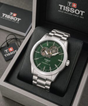 Tissot Gentleman Powermatic 80 Open Heart green dial automatic watch