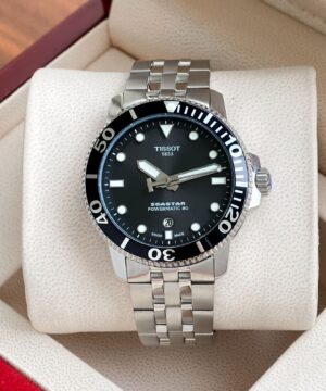 Tissot Seastar Powermatic 80 7AA Premium Automatic Black Dial Men's Watch