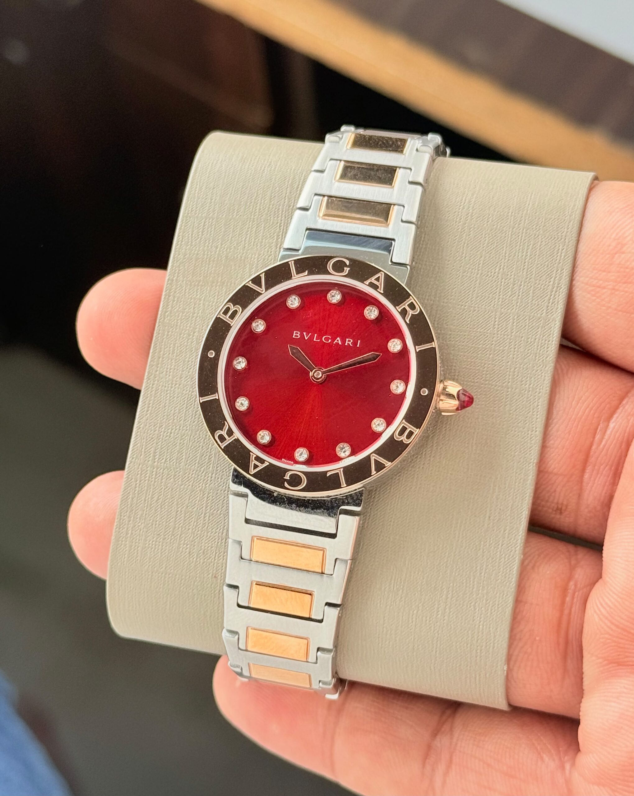 Bvlgari Premium Original Model 7AAA Japanese Quartz Women's Watch – Mother of Pearl Dial 3 Bvlgari Luxury Women's Watch Red Dial