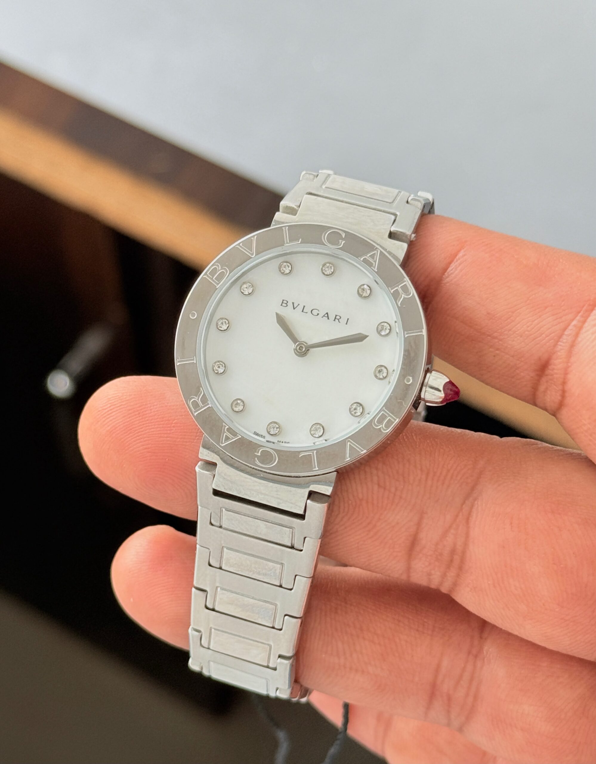 Bvlgari Premium Original Model 7AAA Japanese Quartz Women's Watch – Mother of Pearl Dial 5 Bvlgari White Dial Women's Watch